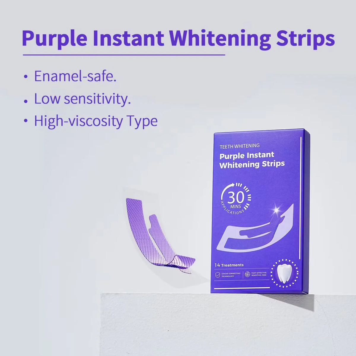 Purple Instant Teeth Whitening Strips – Fast Teeth Whitening Treatment
