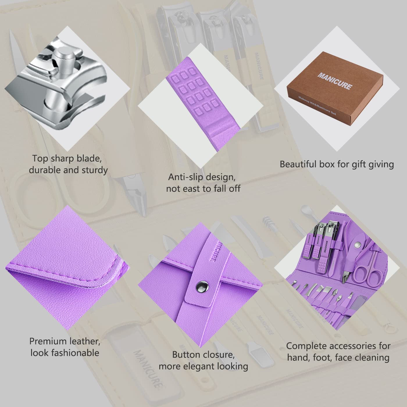 16 Pcs Manicure & Pedicure Tool Set