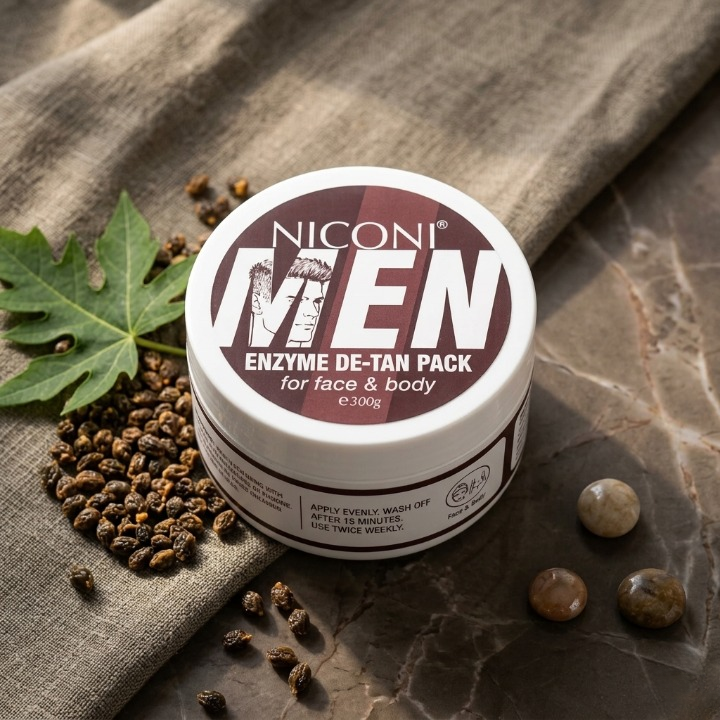 Niconi Men Enzyme De-Tan Pack for Face & Body | Deep Cleansing