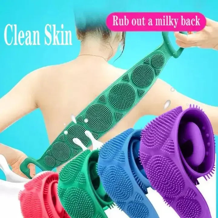 Silicone Back Scrubber Strap | Soft Exfoliating Body Wash Belt