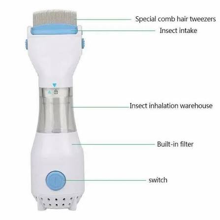 V Comb Electronic Head Lice Removal Machine With 4 Filters