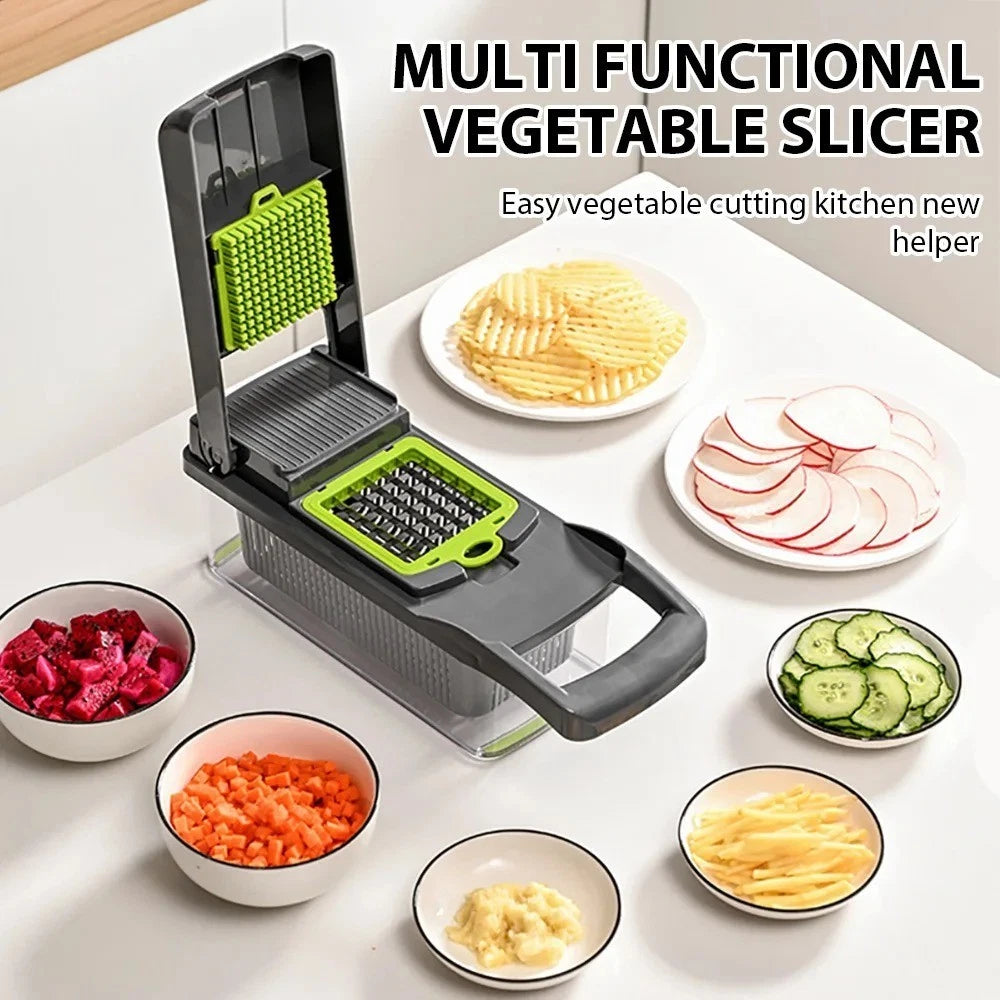 16-In-1 Multifunctional Vegetable Chopper & Slicer