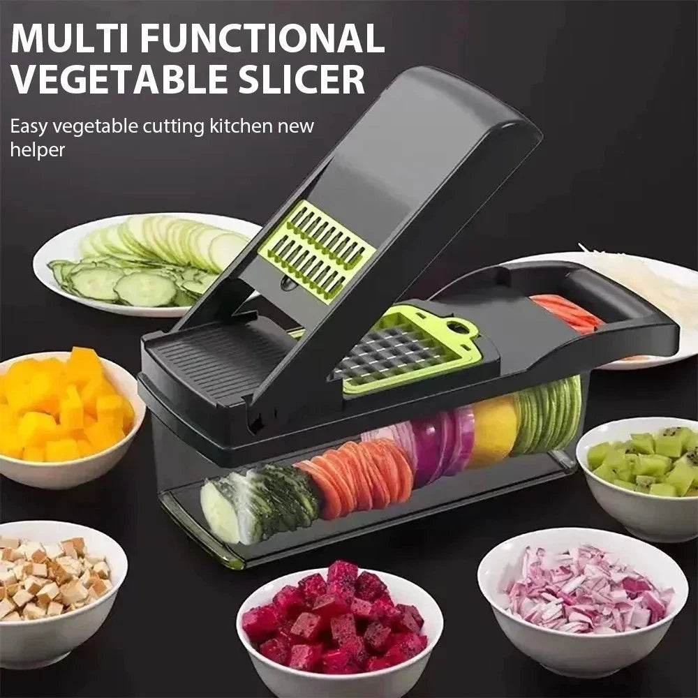 16-In-1 Multifunctional Vegetable Chopper & Slicer
