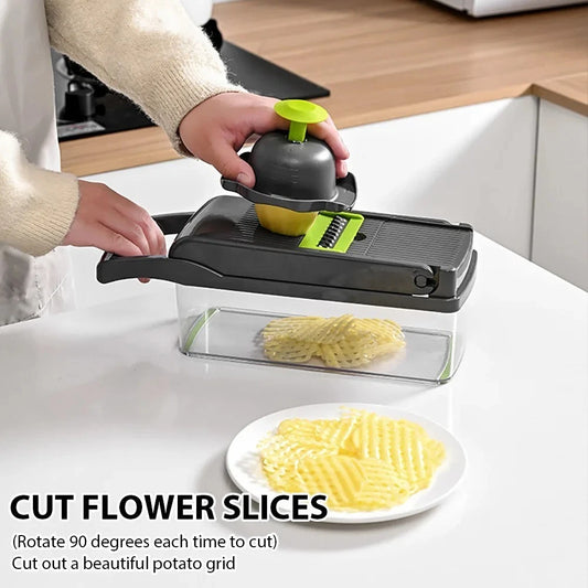 16-In-1 Multifunctional Vegetable Chopper & Slicer